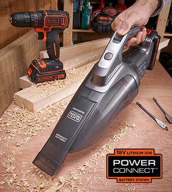 Cordless Power and Convenience.
Part of the 18V Power Connect Lithium-Ion System Black Decker BCHV001 Power Connect