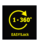 EASY!Lock
Robust, long-lasting quick-release lock:
five times faster than screwing. Karcher HD715G EasyLock