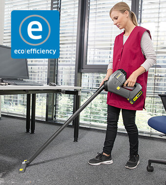 18v Cordless Professional
Compact, lightweight & flexible to use
Hand-Held Vacuum Cleaner
with Floor Tool
Efficient eco!efficiency mode
Saves energy and extends the runtime of the battery.
Reduces operating noise. Karcher HV 1-1 BP FS 18v Cordless Hand Held Floor Tool Vacuum Cleaner Efficient Eco Efficiency