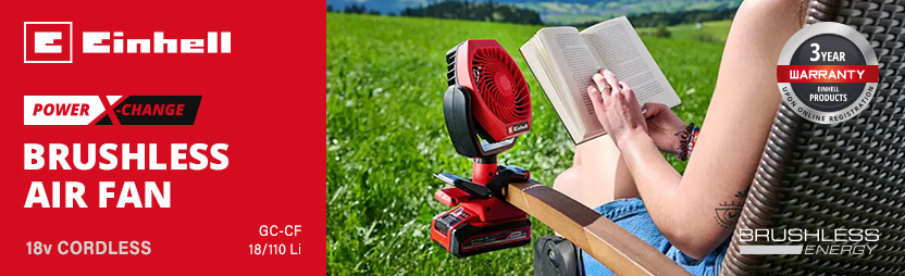 Einhell GC-CF 18/110 Li 18v Cordless Brushless Air Fan Power-X-Change Einhell GC-CF 18/110 Li 18v Cordless Brushless Air Fan Power-X-Change