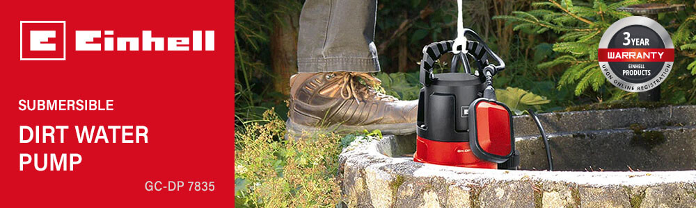 Einhell GC-DP 7835 Submersible
Dirty Water Pump 15700 l/h Einhell GC-DP 7835 Submersible Dirty Water Pump 15700 lh