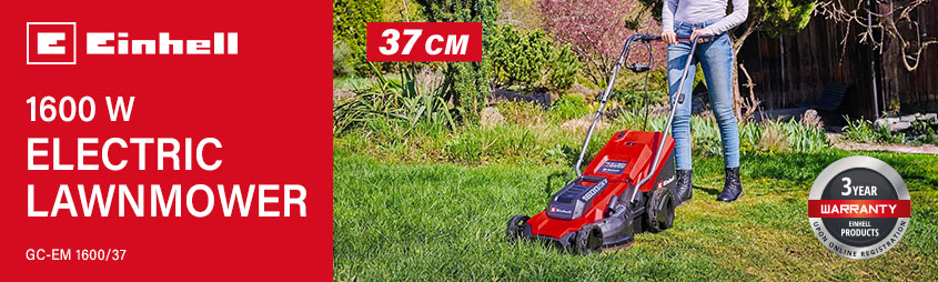 Einhell GC-EM 1600/37
Electric Rotary Lawnmower 370mm Einhell GC-EM-1600-37 Electric Rotary Corded Lawnmower 370mm
