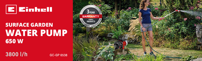 Einhell GC-GP 6538
Surface Garden
Water Pump 3800 l/h Einhell GC-GP 6538 Surface Garden Water Pump 3800 l/h