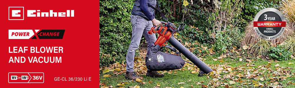 Einhell GE-CL 36-230 Li E 36v Cordless Garden Leaf Blower Vacuum Power-X-Change