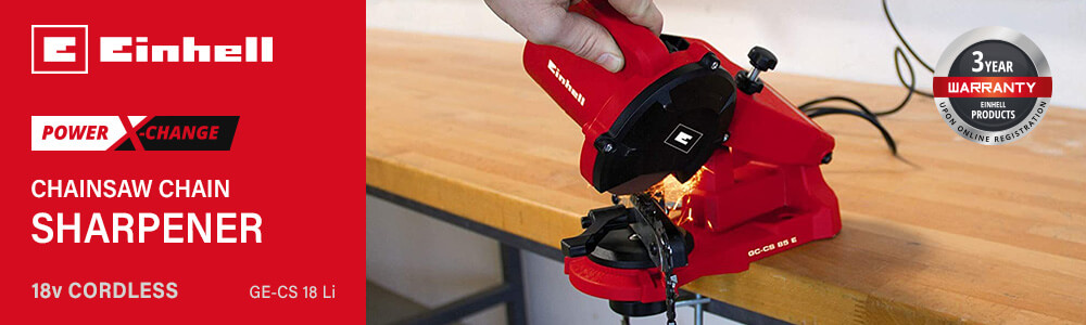 Einhell GE-CS 18 Li
18v Power-X-Change Cordless
Chainsaw Chain Sharpener Einhell GE-CS 18 Li 18v Cordless Chainsaw Chain Sharpener Power-X-Change