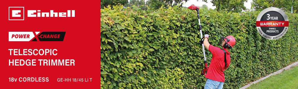 Einhell cordless long reach hedge trimmer deals