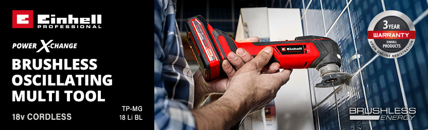 Einhell Professional TP-MG 18 Li BL 18v Cordless
Brushless OIS Oscillating Multi Tool Power-X-Change Einhell Professional TP-MG 18 Li BL 18v Cordless Brushless OIS Oscillating Multi Tool Power-X-Change