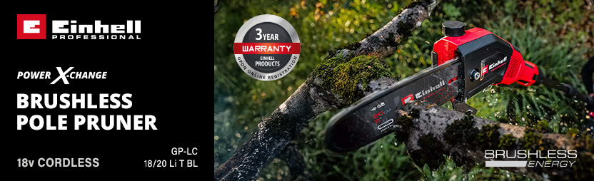 Einhell Professional GP-LC 18/20 Li T BL 18V Cordless Brushless Telescopic Pole Pruner Power-X-Change Einhell Professional GP-LC 18/20 Li T BL 18V Cordless Brushless Telescopic Pole Pruner Power-X-Change