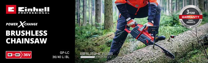 Einhell Professional GP-LC 36/40 Li BL 36v Cordless Brushless Chainsaw 400mm Power-X-Change