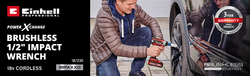 Einhell Professional IMPAXXO 18/230 18v Cordless Brushless 1/2 inch Impact Wrench Power-X-Change Einhell Professional IMPAXXO 18/230 18v Cordless Brushless 1/2 inch Impact Wrench Power-X-Change