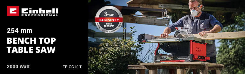 Einhell Professional TP-CC 10 T 2000W Bench Top Table Saw 254mm Einhell Professional TP-CC 10 T 2000W Bench Top Table Saw 254mm
