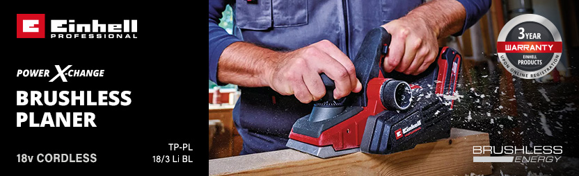 Einhell Professional TP-PL 18/3 Li BL 18v Cordless Brushless Planer Power-X-Change Einhell Professional TP-PL 18/3 Li BL 18v Cordless Brushless Planer Power-X-Change