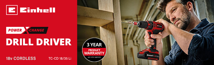 Einhell TC-CD 18/35 Li 18V cordless Power X-Change drill driver with 3-year product warranty upon online registration