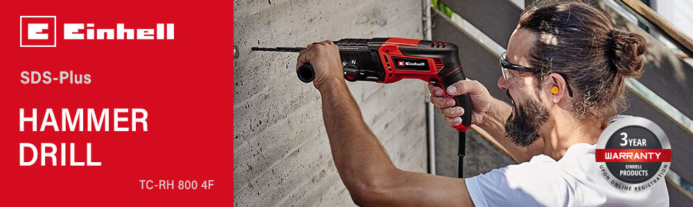 Einhell TC-RH 800 4F
SDS-Plus Rotary Hammer Drill Einhell TC-RH 800 4F SDS-Plus Rotary Hammer Drill