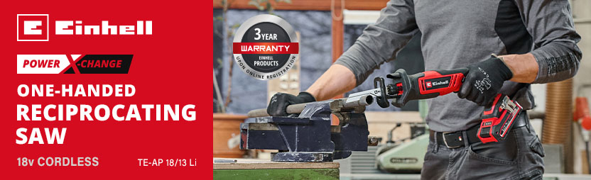 Einhell Power-X-Change TE-AP 18/13 Li 18v Cordless One-Handed Reciprocating Saw
