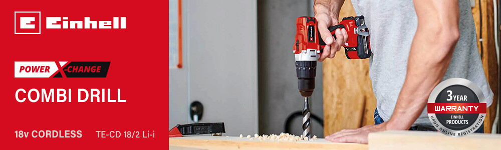 Einhell TE-CD 18/2 Li-i
18v Power-X-Change Cordless Combi Drill Einhell TE-CD 18-2 Li-i 18v Cordless Combi Drill Power-X-Change