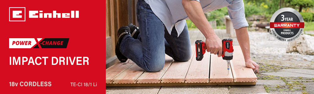 Einhell TE-CI 18/1 Li
18v Power-X-Change Cordless
Impact Driver Einhell TE-CI 18-1 Li 18v Cordless Impact Driver Power-X-Change