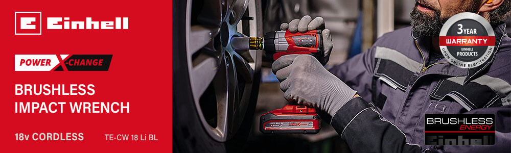 Einhell TE-CW 18 Li BL 18v Cordless Brushless Impact Wrench Power-X-Change