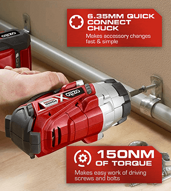 Ozito PXDDGK400U Chuck Torque Impact Driver