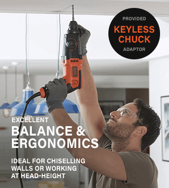 Black Decker BEHS01 Keyless Chuck Adaptor Balance Ergonomics