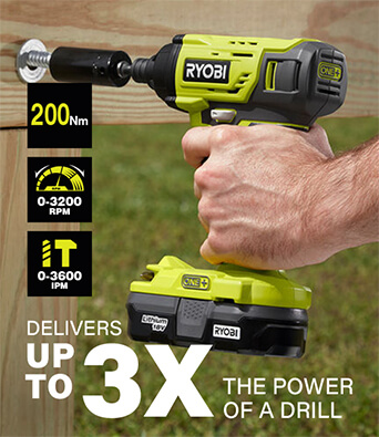 Ryobi R18ID2 120S ONE 18v Cordless Impact Driver Impact Drivers