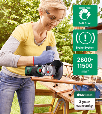ADVANCEDGRIND18 Soft Start Brake System Angle Grinder Warranty