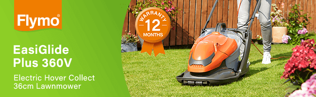 Flymo EasiGlide Plus 360V
Electric Hover Collect 36cm Mower Flymo EASIGLIDE Plus 360V Collect Hover Mower 360mm