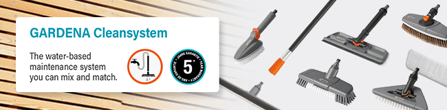 GARDENA Cleansystem Running Water all-in-one Water-based Cleaning