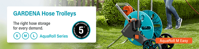 GARDENA Hose Trolleys
The right hose storage for every demand.
Aquaroll Series Gardena Hose Trolleys EasyRoll Aquaroll Series