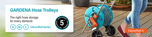 GARDENA Hose Trolleys
The right hose storage for every demand.
CleverRoll Series Gardena Hose Trolleys CleverRoll Series