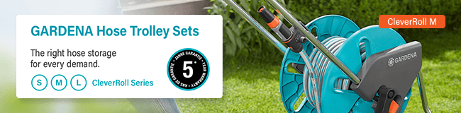GARDENA Hose Trolley Sets
The right hose storage for every demand.
CleverRoll Series Gardena Hose Trolley Sets CleverRoll Series