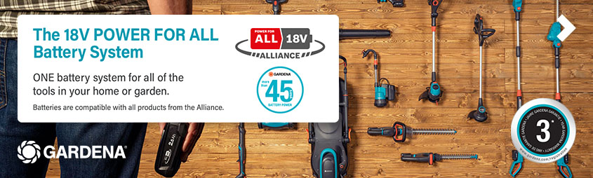 Gardena POWER FOR ALL Battery Alliance Gardena PowerForAll Alliance P4A 18v Battery Cordless System