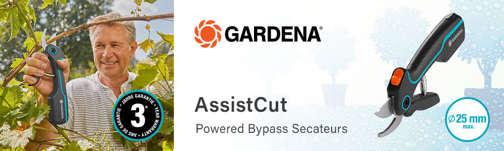Gardena AssistCut Powered Bypass Secateurs Gardena 12222-20 AssistCut Powered Bypass Secateurs