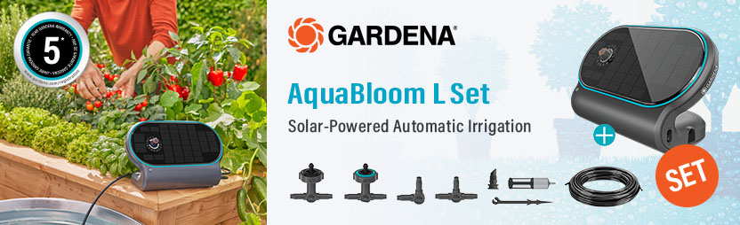Gardena AquaBloom L Set Solar-Powered Automatic Water Irrigation Kit 13330-20