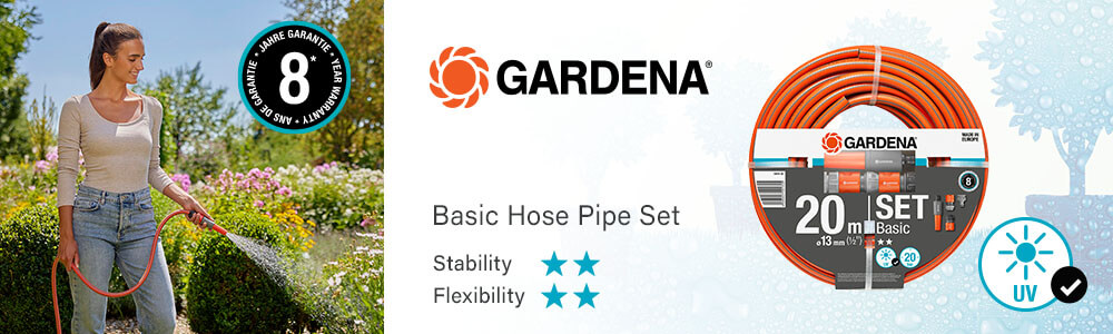 Gardena Basic Hose Pipe Set (20m) Gardena Basic Hose Pipe Set 18970-28