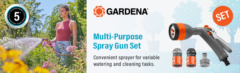 Gardena Basic
Multi Water Spray Gun Set Gardena Basic Multi-Spray Water Spraier Set 18961-28