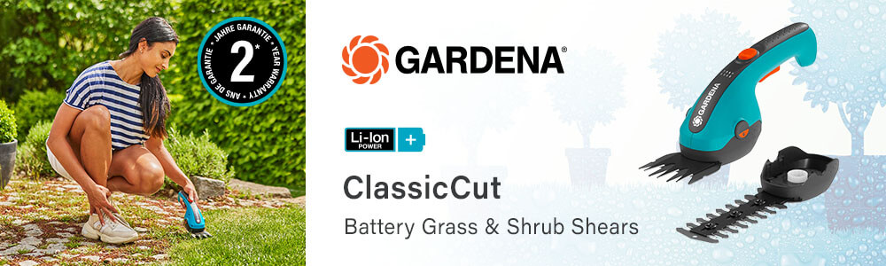 Gardena ClassicCut Li Battery Cordless Grass Shears Set 9885-20