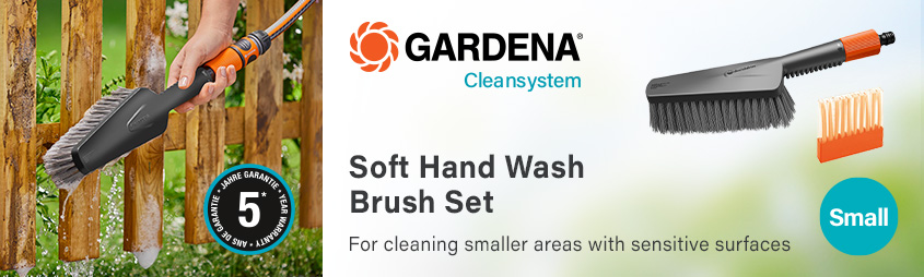 Gardena CleanSystem Small
Soft Hand Wash Brush Set Gardena 18860-20 CleanSystem Small Soft Hand Wash Brush Set