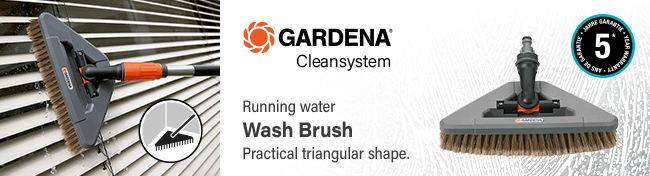 Gardena Cleansystem Running Water Joint Triangular Wash Brush