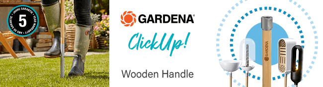 Gardena 1130020 ClickUp Garden Decoration Wooden Handle