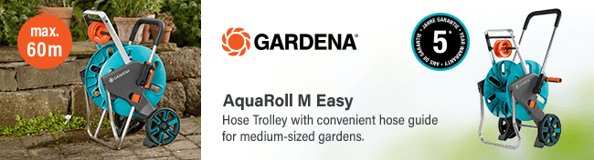 Gardena Aquaroll M Easy
Hose Trolley for medium-sized gardens.
Max. 60m Gardena Hose Trolley Aquaroll M Easy