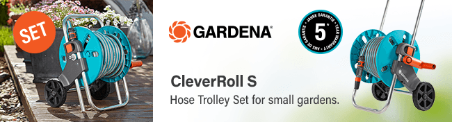 Gardena CleverRoll S
Hose Trolley Set for small gardens. Gardena Hose Trolley Set CleverRoll S