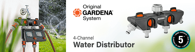 Gardena Original Four Channel Water Distributor Four-Way Water Splitter Taps