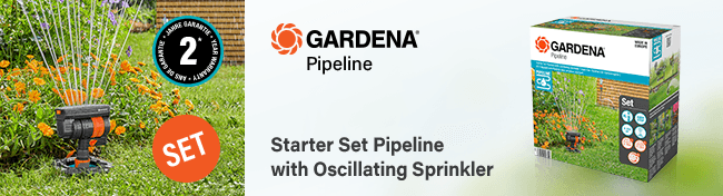 Gardena PIPELINE
Starter Set with Sprinkler Gardena PIPELINE Starter Set Sprinkler 8272-20