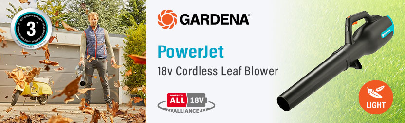 Gardena POWERJET P4A
18v Cordless
Garden Leaf Blower Gardena POWERJET P4A 18v Cordless Garden Leaf Blower 14890-55