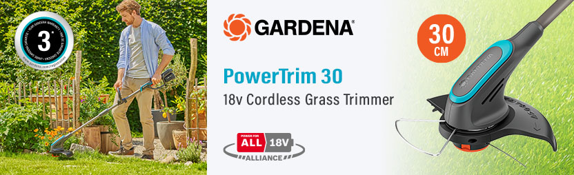 Gardena PowerTrim 30 P4A
18v Cordless
Grass Trimmer 300mm Gardena PowerTrim 30 P4A 18v Cordless Grass Trimmer 14703-55