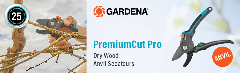 Gardena PremiumCut Pro
Dry Wood Anvil Secateurs Gardena PremiumCut Pro Dry Wood Anvil Secateurs 12250-20