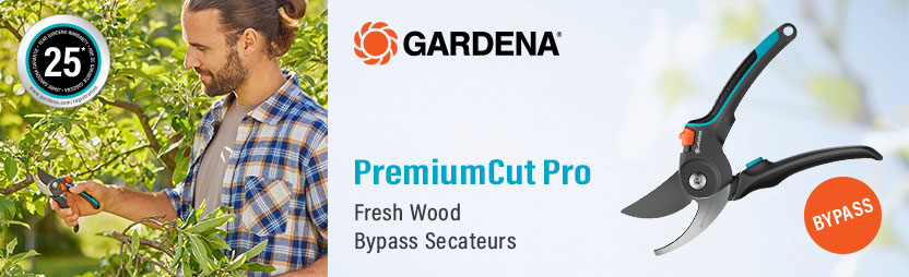 Gardena PremiumCut Pro
Green Wood Bypass Secateurs Gardena PremiumCut Pro Green Wood Bypass Secateurs 12251-20