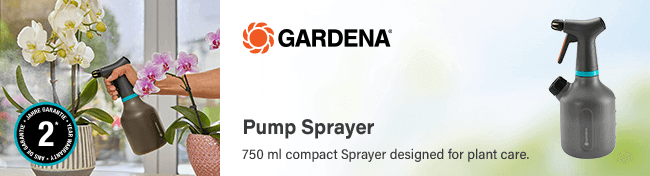 Gardena Pump Sprayer
750 ml compact Sprayer designed for plant care. Gardena 1111020 Pump Water Compact Sprayer