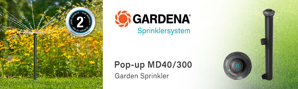 Gardena SprinklerSystem MD40/300 Pop-Up Garden Sprinkler Gardena SprinklerSystem MD40-300 PopUp Garden Sprinkler 8239-20